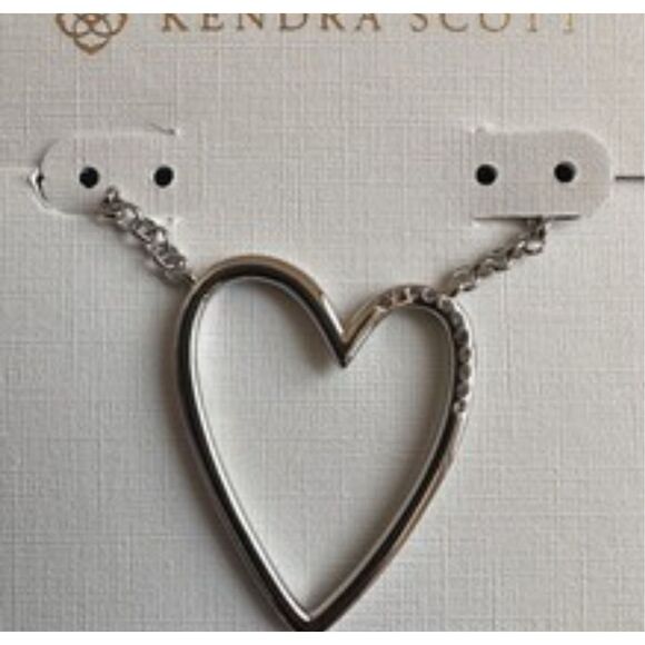 Kendra Scott NEW necklace - Ansley silver heart - Picture 8 of 11
